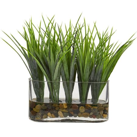 NEARLY NATURALS Vanilla Grass Artificial Plant in Oval Vase 8076
